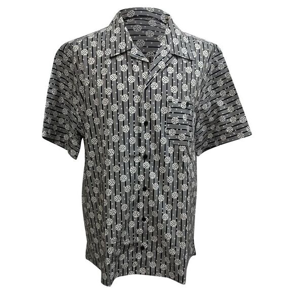 Dolce & Gabbana Geometric-Print Shirt in Black and White Cotton